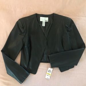 Nordstrom | Bar III Faux Leather Shrug